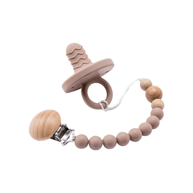 Boho Silicone Beaded Pacifer + Clip BABY VIBES & CO.