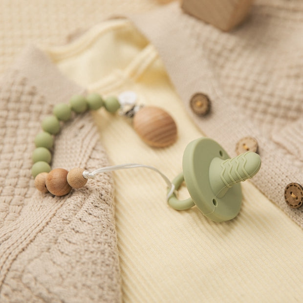 Boho Silicone Beaded Pacifer + Clip BABY VIBES & CO.