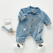 Blue Jean Denim Romper 3M-3T BABY VIBES & CO.