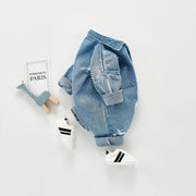 Blue Jean Denim Romper 3M-3T BABY VIBES & CO.