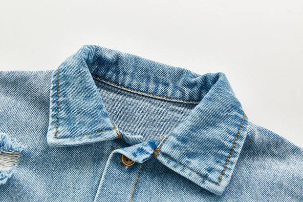 Blue Jean Denim Romper 3M-3T BABY VIBES & CO.