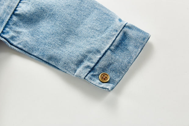 Blue Jean Denim Romper 3M-3T BABY VIBES & CO.