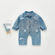 Blue Jean Denim Romper 3M-3T BABY VIBES & CO.