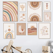 Boho & Rainbows Neutral Canvas Wall Art BABY VIBES & CO.