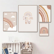 Boho & Rainbows Neutral Canvas Wall Art BABY VIBES & CO.