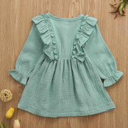 Long Sleeve Frilly Ruffled Dress 12M-5T BABY VIBES & CO.