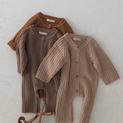 Matte Long Sleeve Ribbed Henleys 6-24M BABY VIBES & CO.