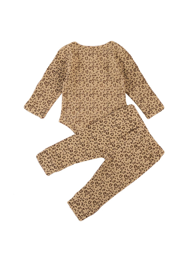 Leopard Pullover & Ribbed Leggins 2 Piece Set 0-4Y - BABY VIBES & CO.