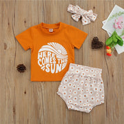 0-24M Baby Girls Summer 3pcs Floral High Waist Shorts + Headband BABY VIBES & CO.