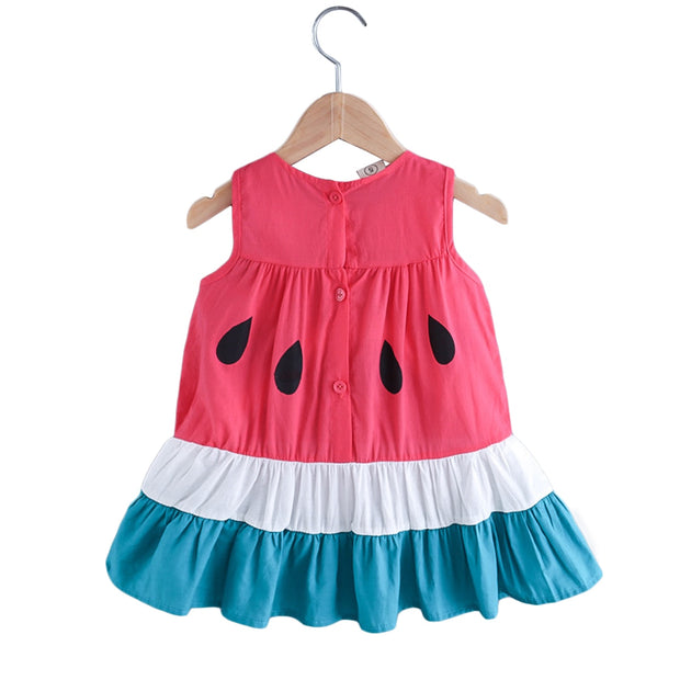 Water Melon & Ruffles Mini Dress BABY VIBES & CO.