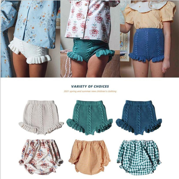 Vintage Girls Lace & Ruffles Summer Shorts BABY VIBES & CO.