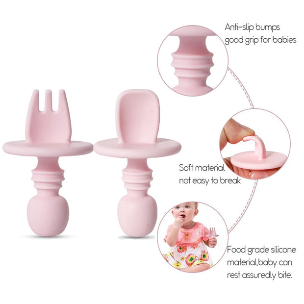 SILICONE FORK & SPOON SET BABY VIBES & CO.