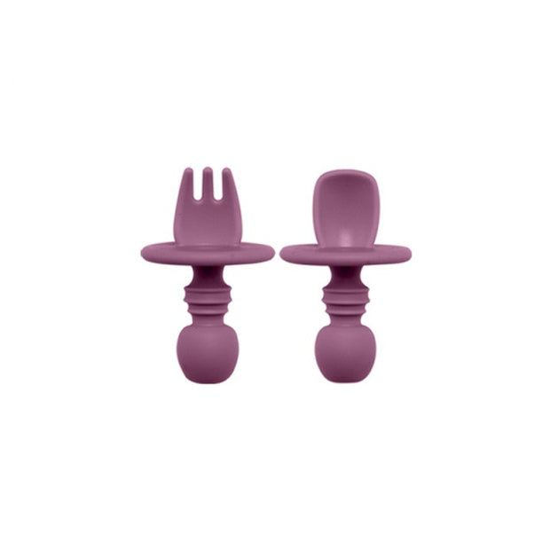 SILICONE FORK & SPOON SET BABY VIBES & CO.