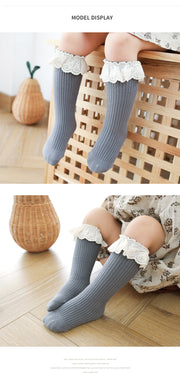 Baby Girl Knee High Lace Socks 3M-8Y BABY VIBES & CO.