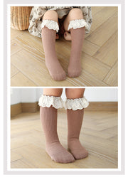 Baby Girl Knee High Lace Socks 3M-8Y BABY VIBES & CO.