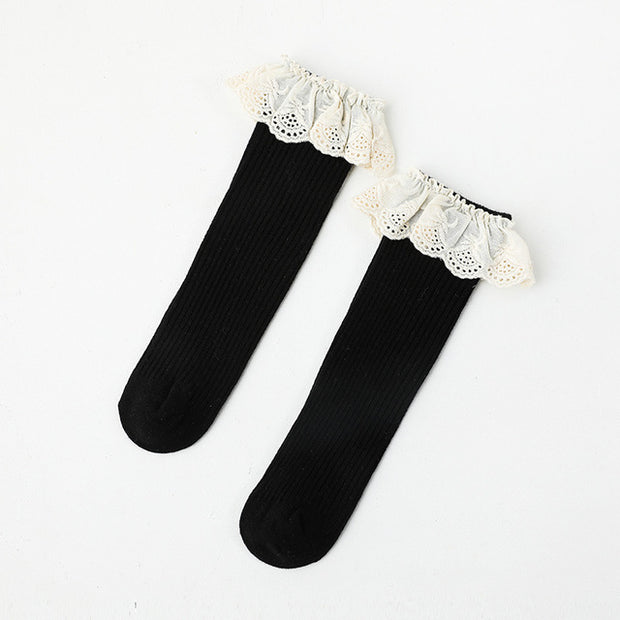 Baby Girl Knee High Lace Socks 3M-8Y BABY VIBES & CO.