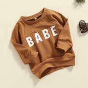 BABE CREW NECK SWEATSHIRT BABY VIBES & CO.