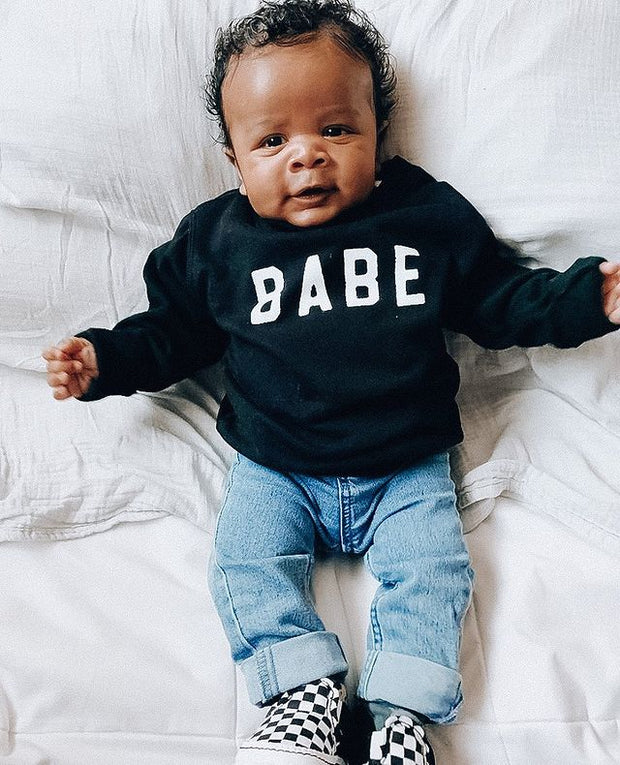 BABE CREW NECK SWEATSHIRT BABY VIBES & CO.