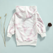 Girls Tie-Dye Printed Big Pocket Pullover Hoodie - BABY VIBES & CO.