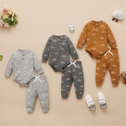 0-18M Knitted Sun Bodysuits 2PC Set BABY VIBES & CO.