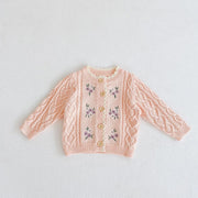 Vintage Floral Embroidered Cardigan 6M-3T BABY VIBES & CO.