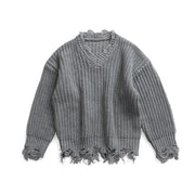 Distressed Long Sleeve Pullover 9M-5T - BABY VIBES & CO.