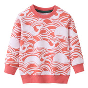 TERRA COTTA WHALE CREW-NECK 2T-7T BABY VIBES & CO.