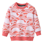 TERRA COTTA WHALE CREW-NECK 2T-7T BABY VIBES & CO.