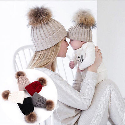 MAMA & MINI MATCHING KNIT BEANIE SET BABY VIBES & CO.