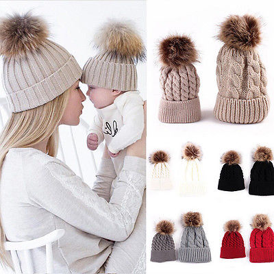 MAMA & MINI MATCHING KNIT BEANIE SET BABY VIBES & CO.