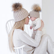 MAMA & MINI MATCHING KNIT BEANIE SET BABY VIBES & CO.