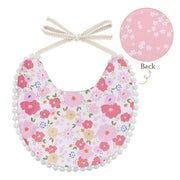 3PC BOHO FLORAL DOUBLE SIDED BIB & BOWS SET BABY VIBES & CO.