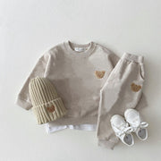 Gideon Bear Embroidered Sweatshirt + Jogger Set 9M-3T BABY VIBES & CO.