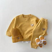 Gideon Bear Embroidered Sweatshirt + Jogger Set 9M-3T BABY VIBES & CO.