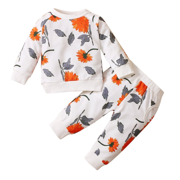0-24M Just an Orange Daisy 2PC Set BABY VIBES & CO.