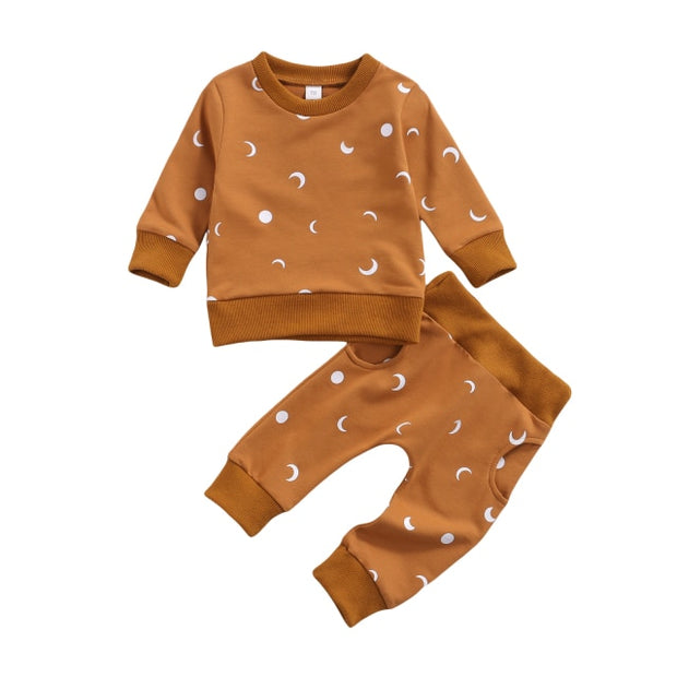0-24M Khaki Moon In Long Cotton Set BABY VIBES & CO.
