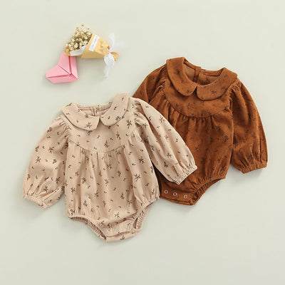 NEUTRAL COLLERED ROMPER BABY VIBES & CO.