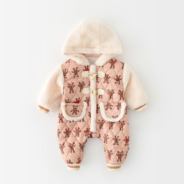 FURR LINED BEAR CLAW OUTFIT 3M-24M BABY VIBES & CO.
