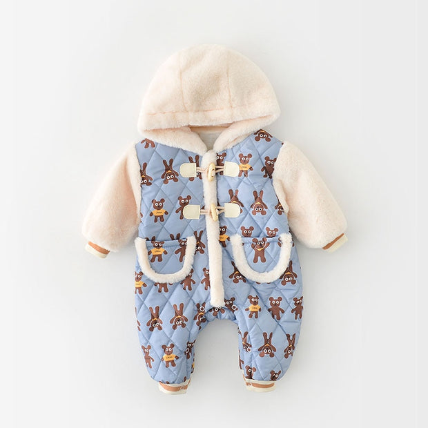 FURR LINED BEAR CLAW OUTFIT 3M-24M BABY VIBES & CO.