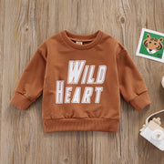 WILD HEART CREWNECK SWEATSHIRT 9M-4T - BABY VIBES & CO.