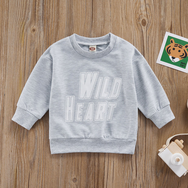 WILD HEART CREWNECK SWEATSHIRT 9M-4T - BABY VIBES & CO.