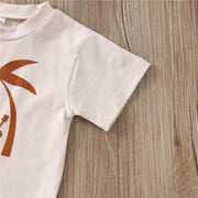 PALM TREES COTTON TEE + MATCHING SHORTS SET BABY VIBES & CO.
