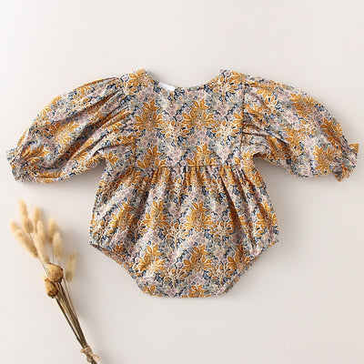 Tangerine Dreame Spring Cotten Romper BABY VIBES & CO.